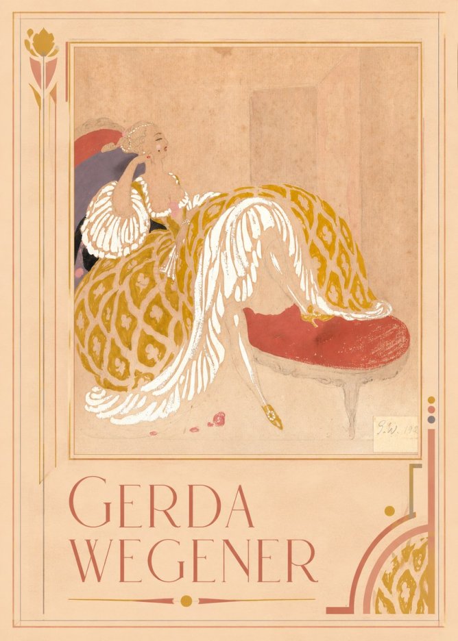 Gerda Wegener Woman in Yellow Dress No1 - Poszter