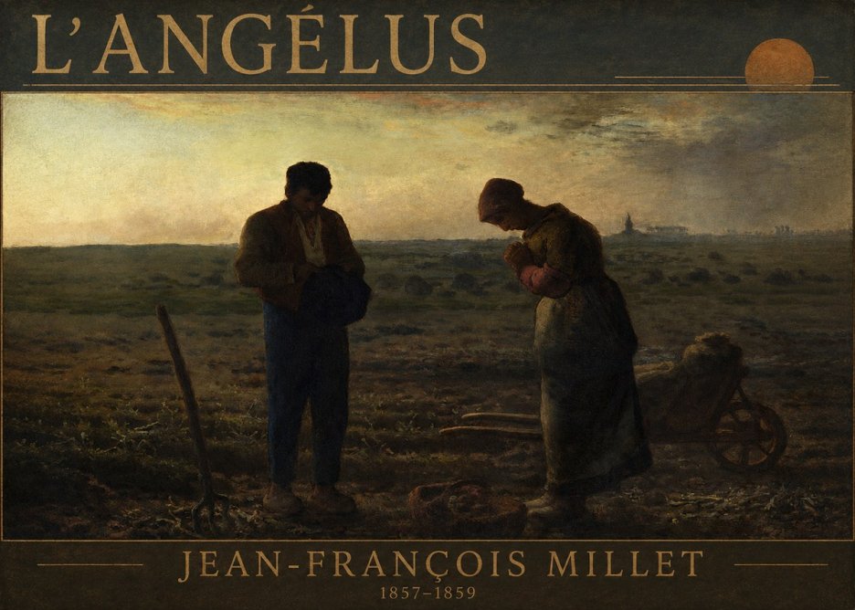 Jean-François Millet L'angélus III No3 - Poszter