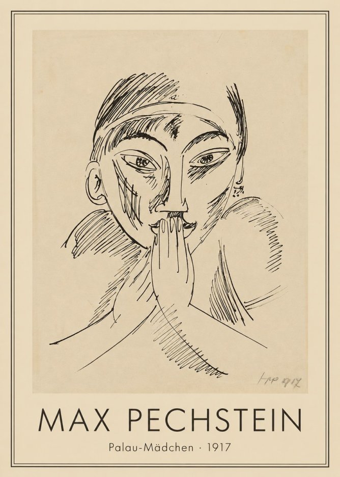 Max Pechstein Palau-mädchen No1 - Poszter