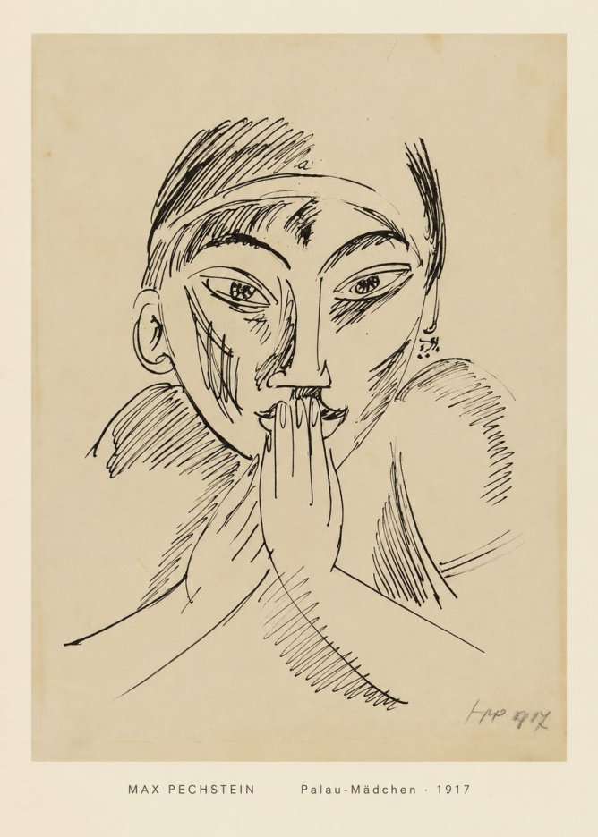 Max Pechstein Palau-mädchen No4 - Poszter