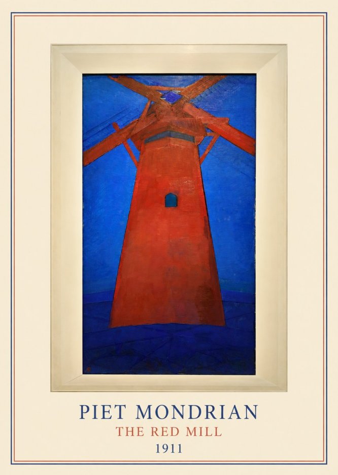 Piet Mondrian The Red Mill No4 - Poszter