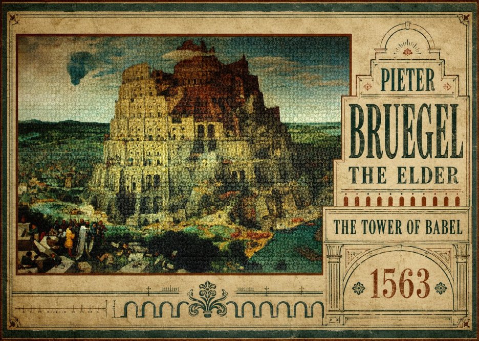 Pieter Bruegel The Tower of Babel XV No5 - Poszter