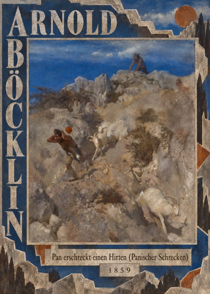 Arnold Böcklin Pan Erschreckt Einen Hirten (Panischer Schrecken) No5 - Poszter