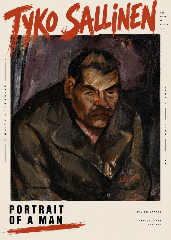 Tyko Sallinen Portrait of a Man V No2 - Poszter