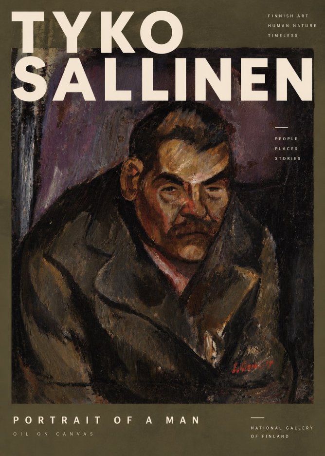 Tyko Sallinen Portrait of a Man V No4 - Poszter