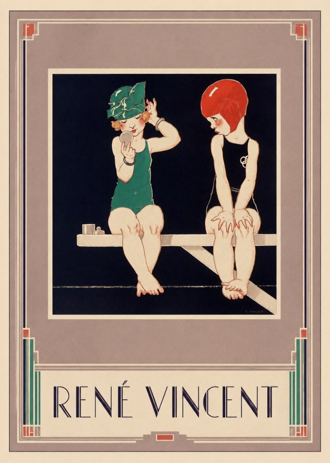 René Vincent At the Poolside No1 - Poszter