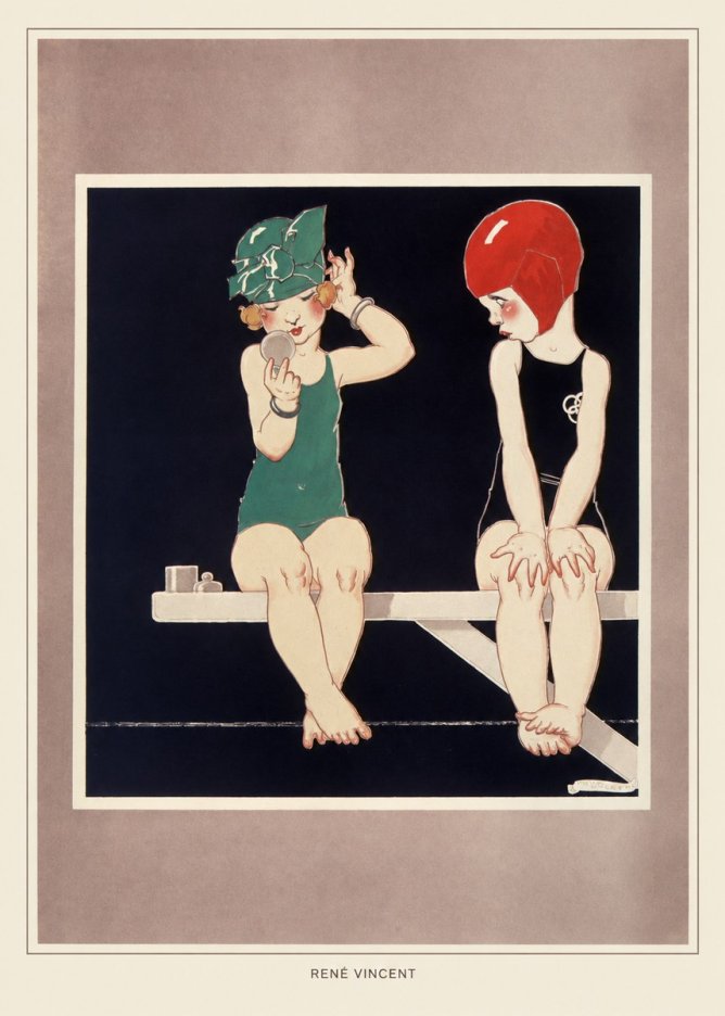 René Vincent At the Poolside No4 - Poszter