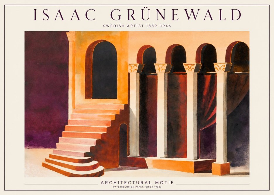 Isaac Grünewald Architectural Motif III No1 - Poszter