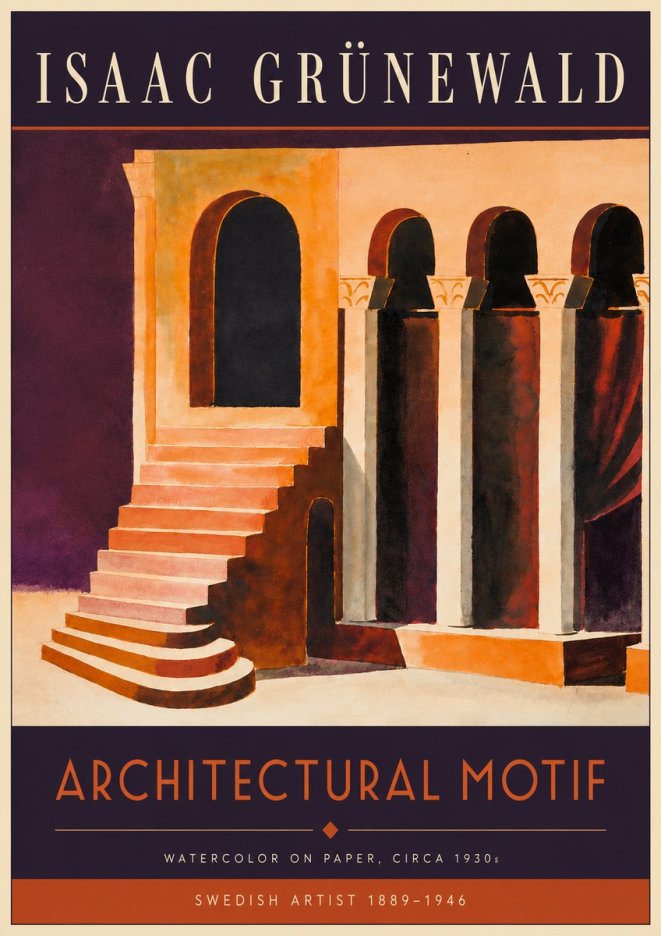 Isaac Grünewald Architectural Motif III No4 - Poszter