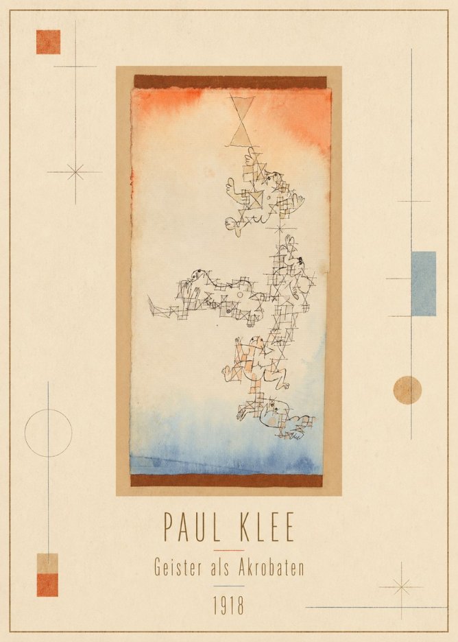 Paul Klee Geister Als Akrobaten No1 - Poszter