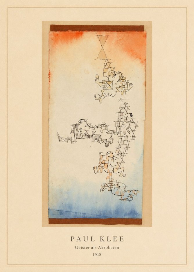 Paul Klee Geister Als Akrobaten No4 - Poszter