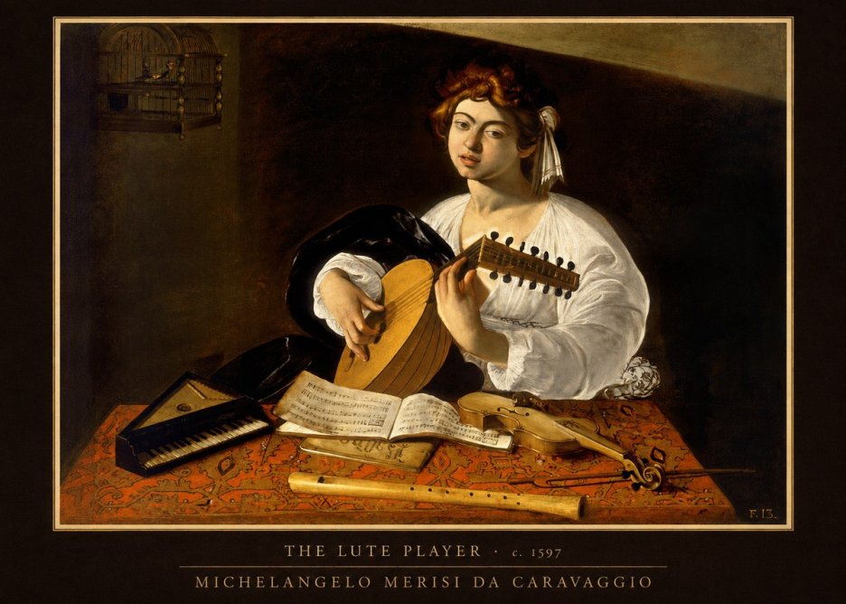 Michelangelo Merisi da Caravaggio The Lute Player No6 - Poszter