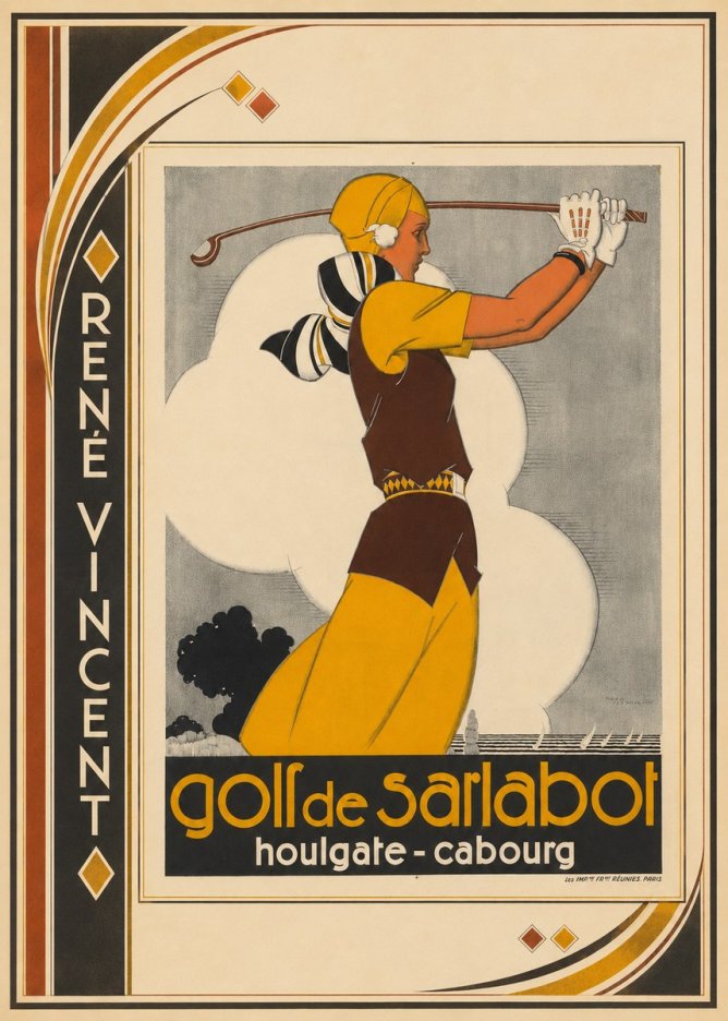 René Vincent Golf De Sarlabot No3 - Poszter