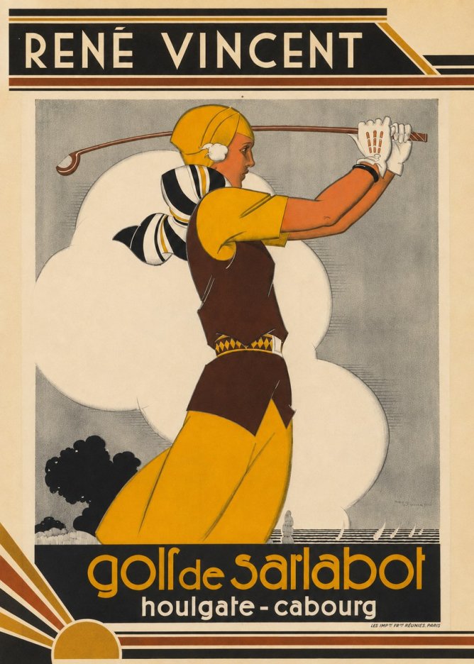 René Vincent Golf De Sarlabot No4 - Poszter