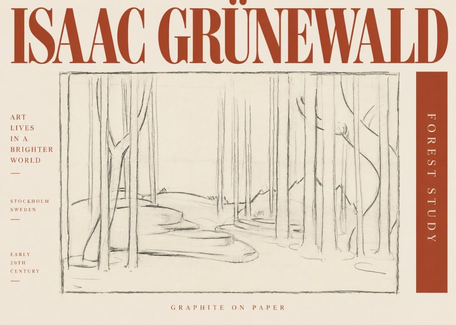 Isaac Grünewald Forest Path No3 - Poszter