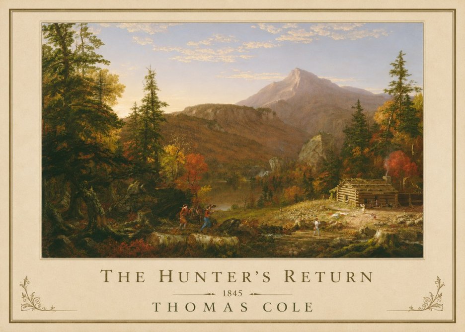 Thomas Cole The Hunter's Return II No3 - Poszter