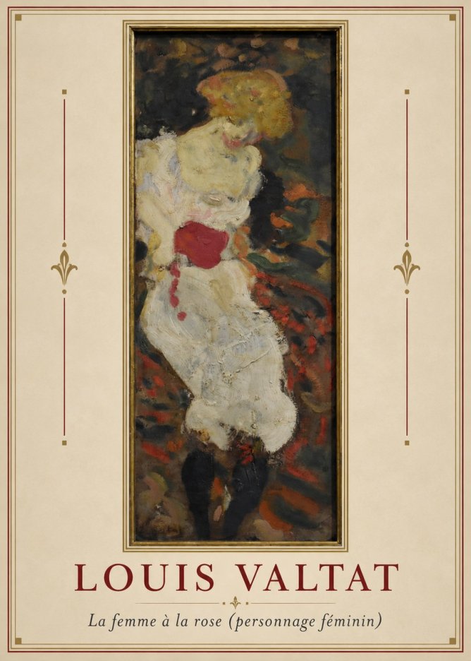 Louis Valtat La Femme À La Rose (Personnage Féminin) No2 - Poszter