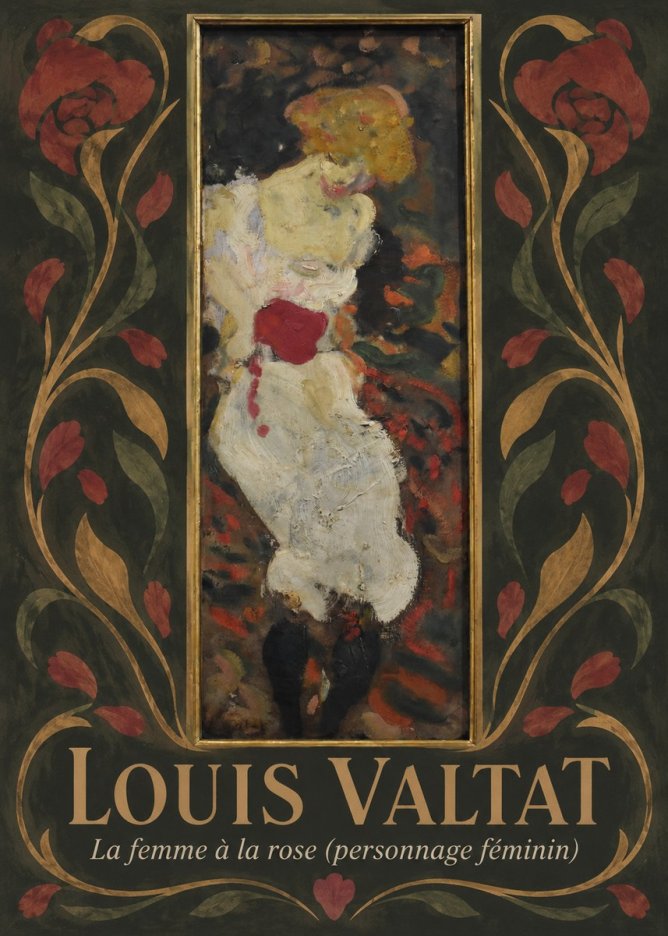 Louis Valtat La Femme À La Rose (Personnage Féminin) No6 - Poszter