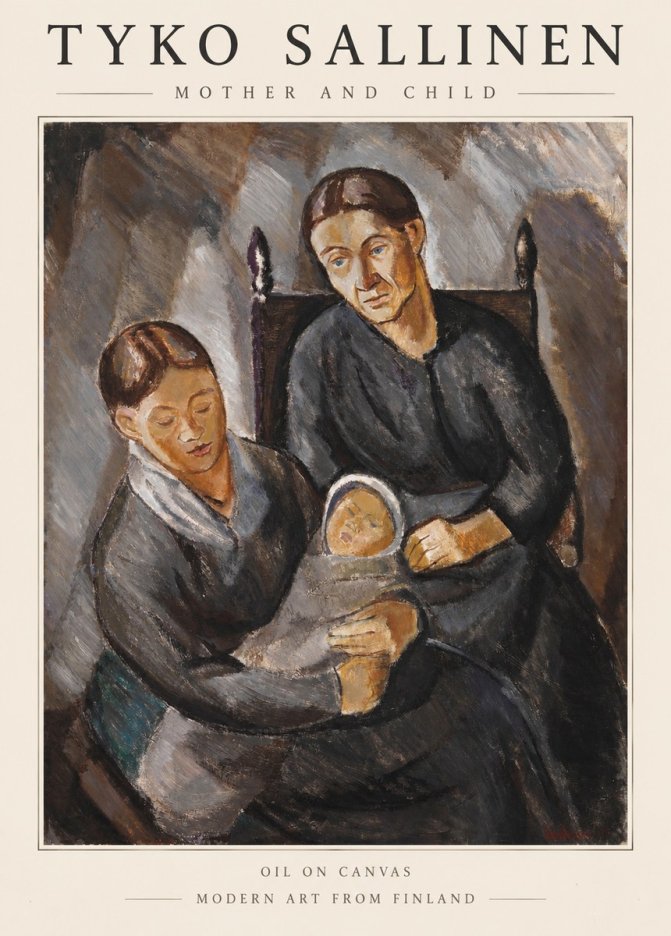 Tyko Sallinen Mother and Child No1 - Poszter