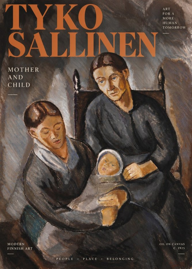 Tyko Sallinen Mother and Child No3 - Poszter