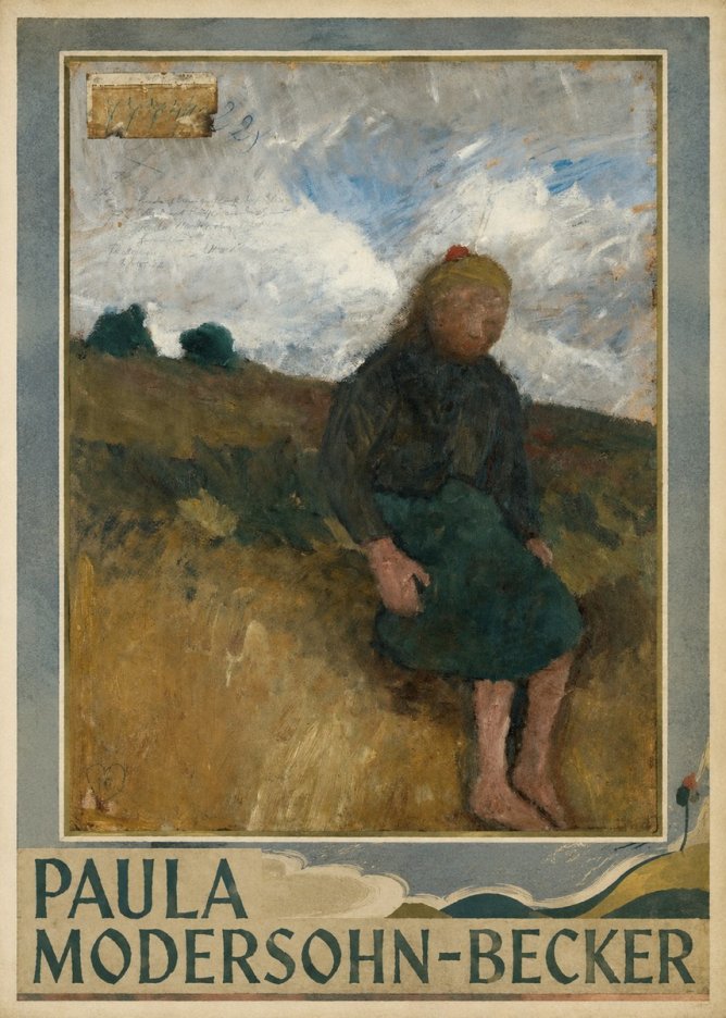 Paula Modersohn-Becker Seated Girl in the Moor No2 - Poszter