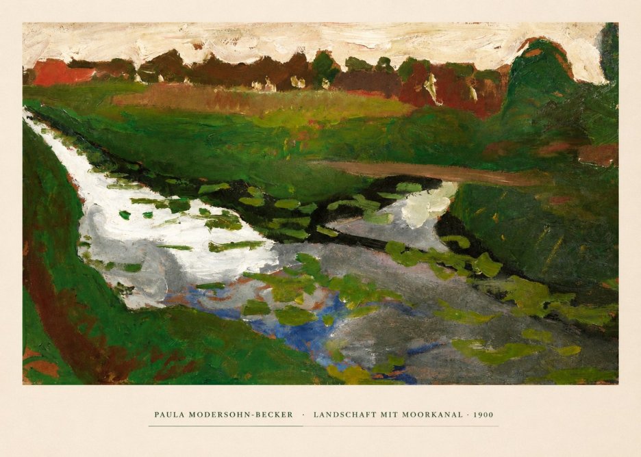 Paula Modersohn-Becker Landschaft Mit Moorkanal No6 - Poszter