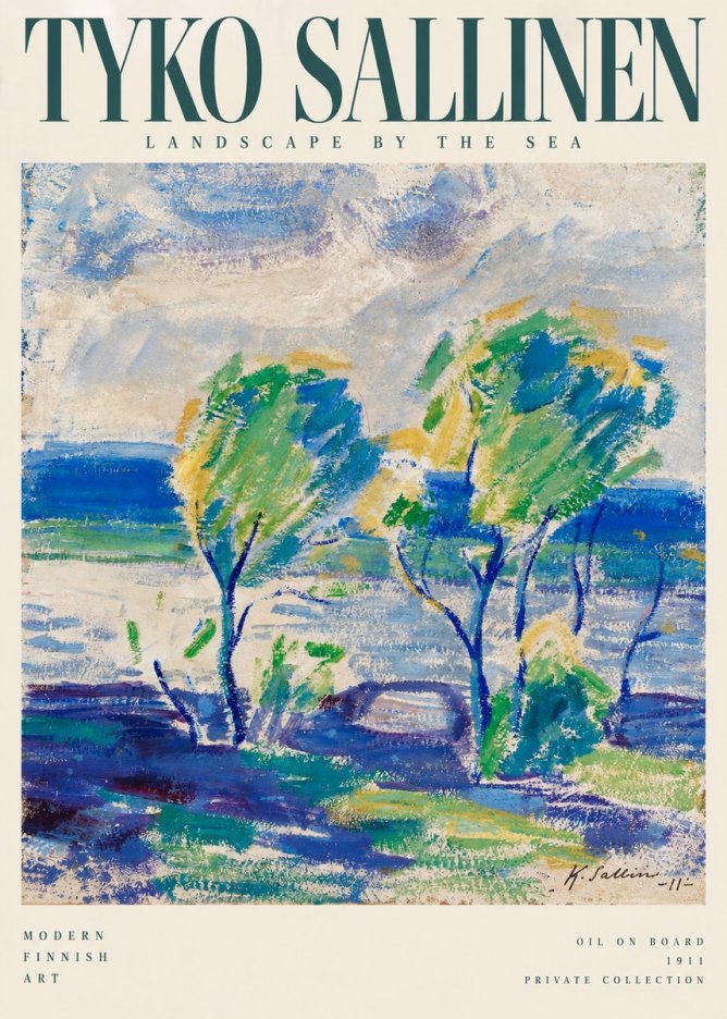 Tyko Sallinen Landscape by the Sea No2 - Poszter