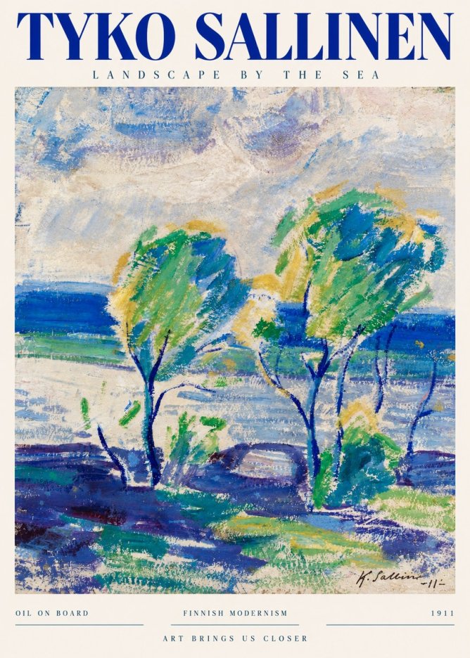 Tyko Sallinen Landscape by the Sea No3 - Poszter