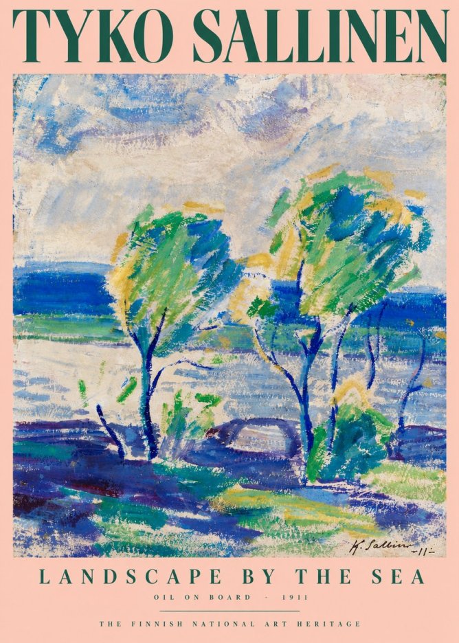 Tyko Sallinen Landscape by the Sea No6 - Poszter