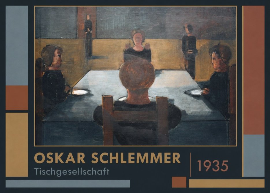 Oskar Schlemmer Tischgesellschaft No1 - Poszter