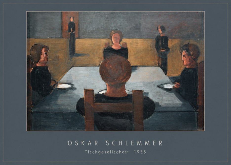 Oskar Schlemmer Tischgesellschaft No4 - Poszter