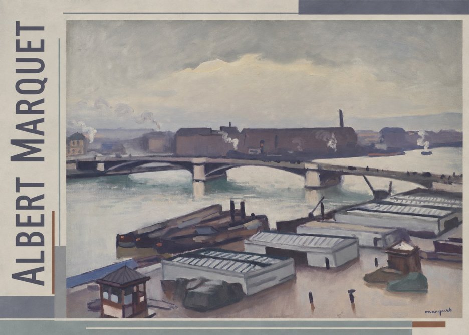 Albert Marquet River Scene, Paris No2 - Poszter