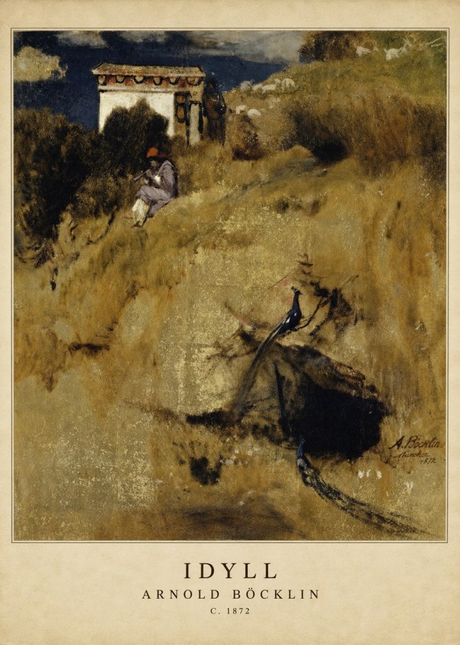 Arnold Böcklin Idyll - Fragment Eines Wandschirms No2 - Poszter