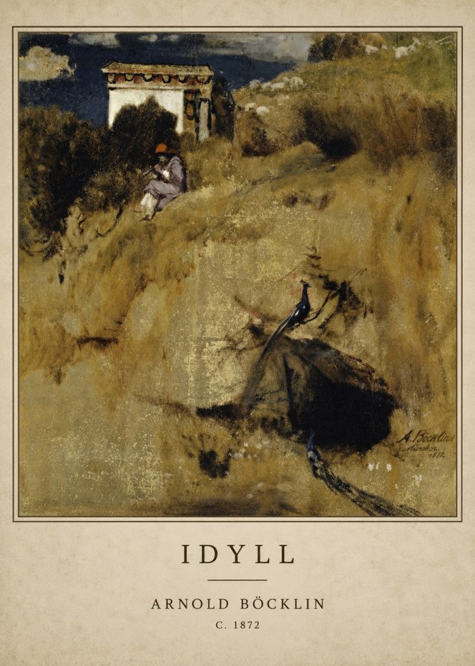 Arnold Böcklin Idyll - Fragment Eines Wandschirms No3 - Poszter