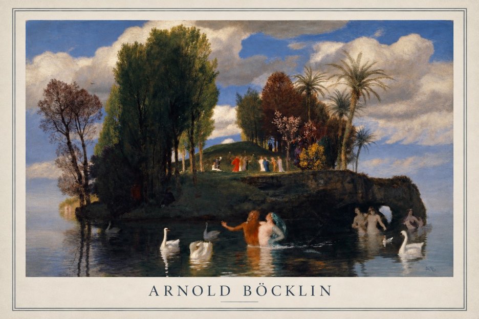 Arnold Böcklin The Island of Life No1 - Poszter
