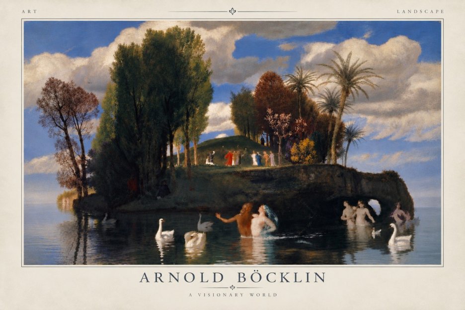 Arnold Böcklin The Island of Life No5 - Poszter
