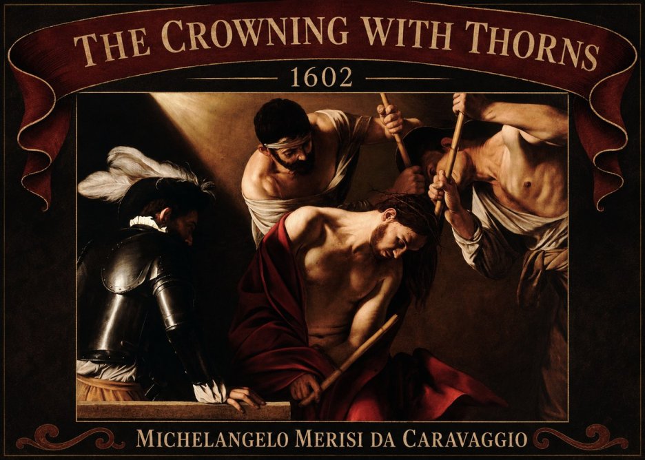 Michelangelo Merisi da Caravaggio The Crowning with Thorns II No4 - Poszter