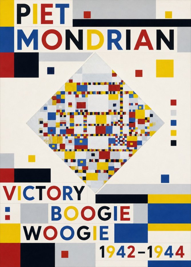 Piet Mondrian Victory Boogie Woogie No3 - Poszter