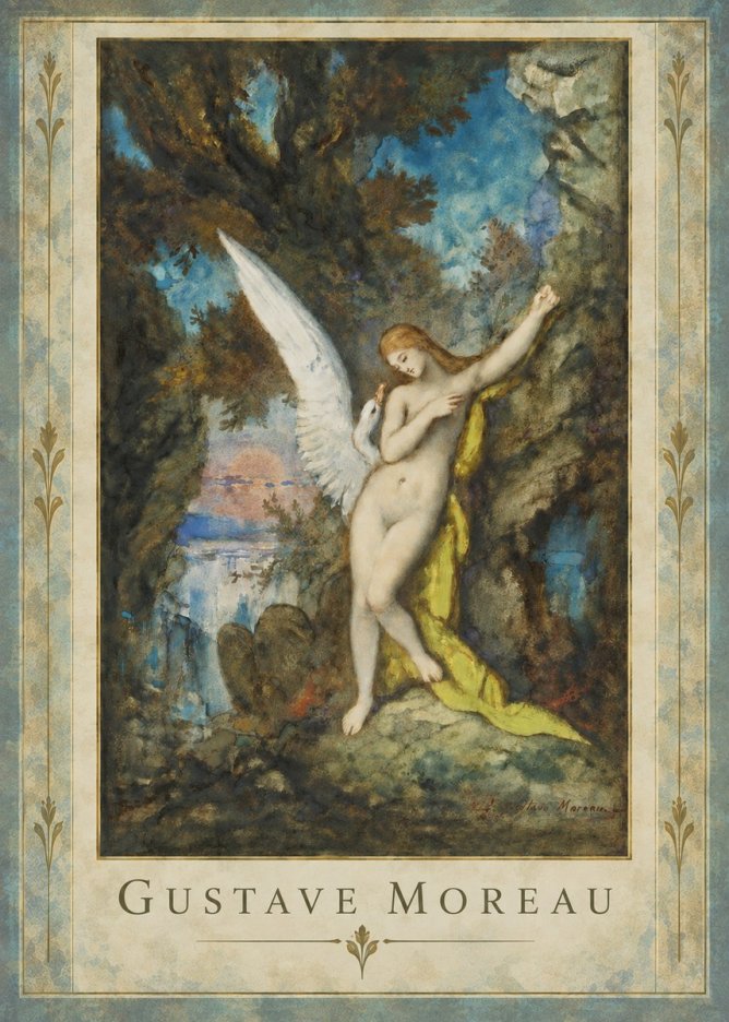 Gustave Moreau Leda and the Swan No5 - Poszter