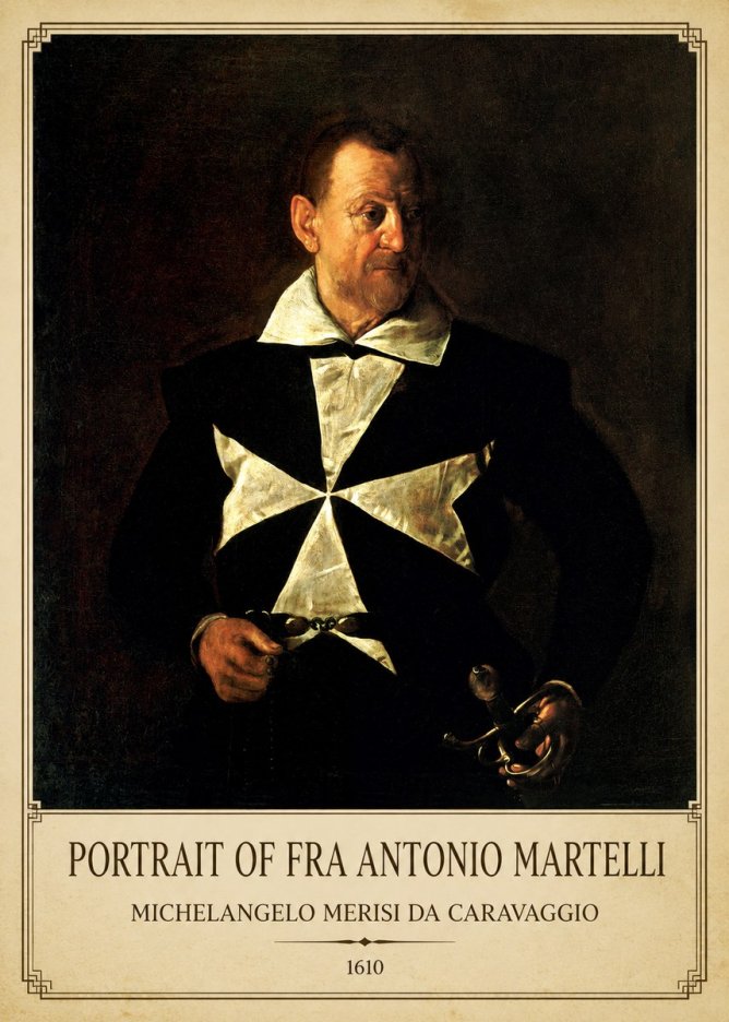 Michelangelo Merisi da Caravaggio Portrait of Fra Antonio Martelli No3 - Poszter