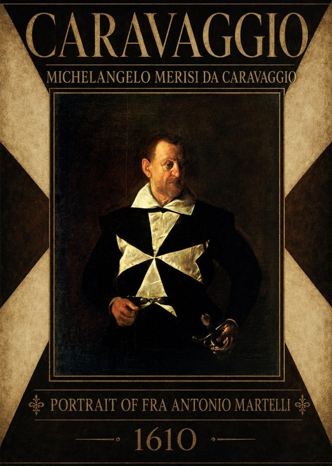 Michelangelo Merisi da Caravaggio Portrait of Fra Antonio Martelli No6 - Poszter
