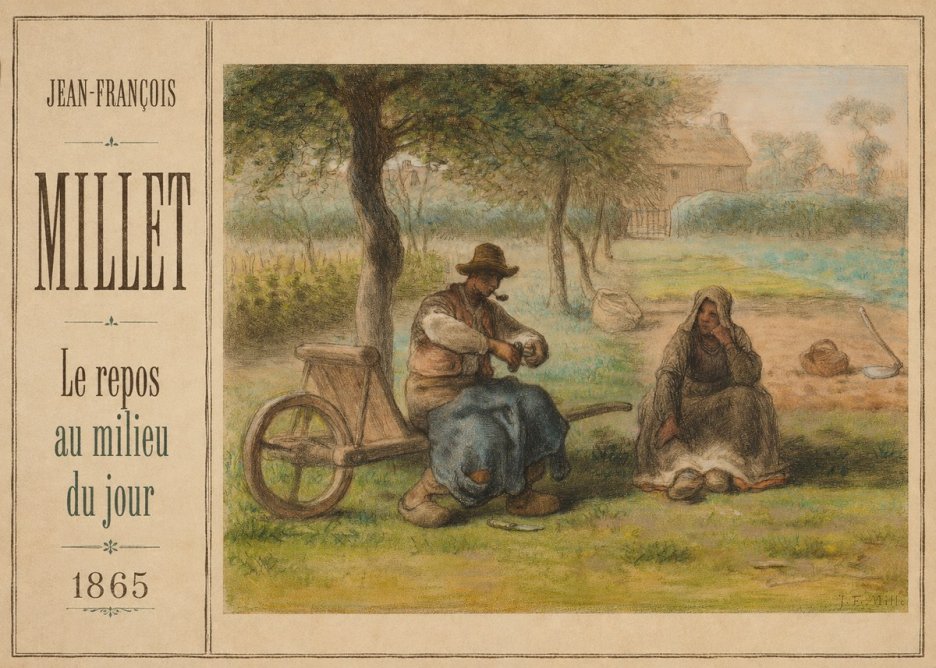 Jean-François Millet Le Repos Au Milieu Du Jour No3 - Poszter