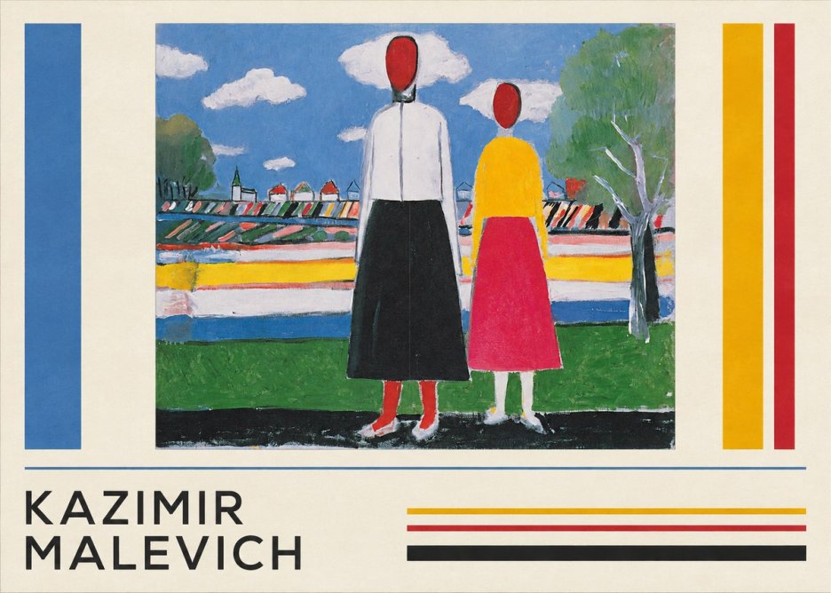 Kazimir Malevich Two Figures No3 - Poszter