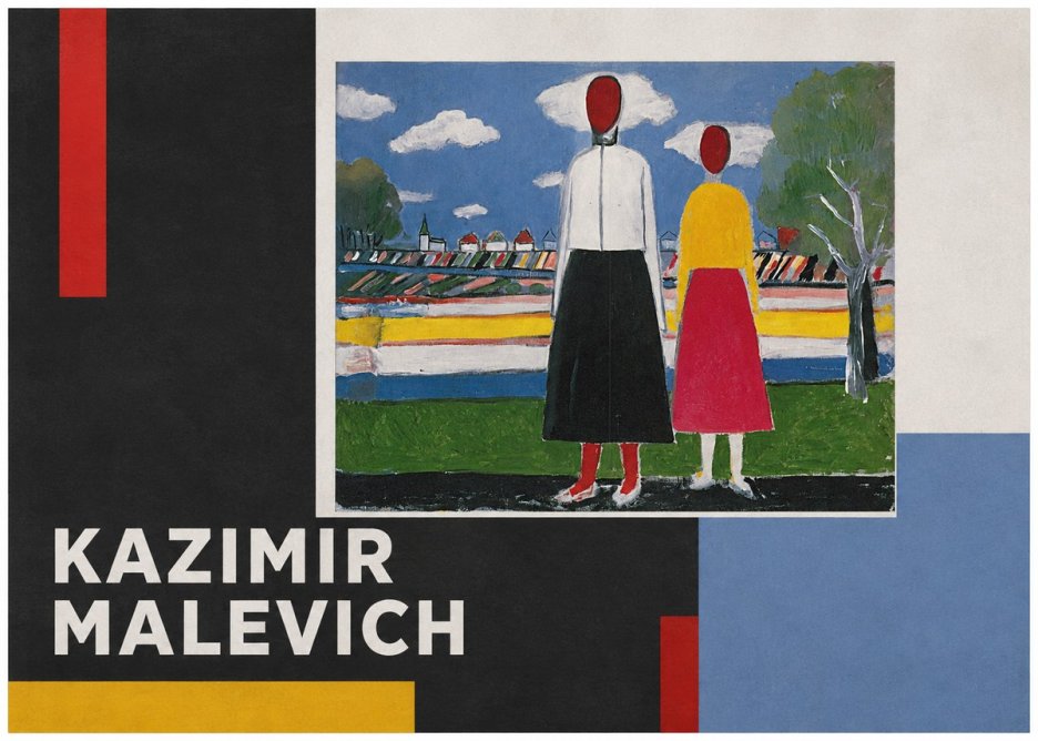 Kazimir Malevich Two Figures No5 - Poszter