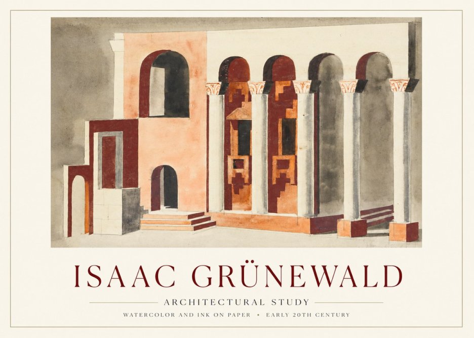 Isaac Grünewald Architectural Study I No1 - Poszter