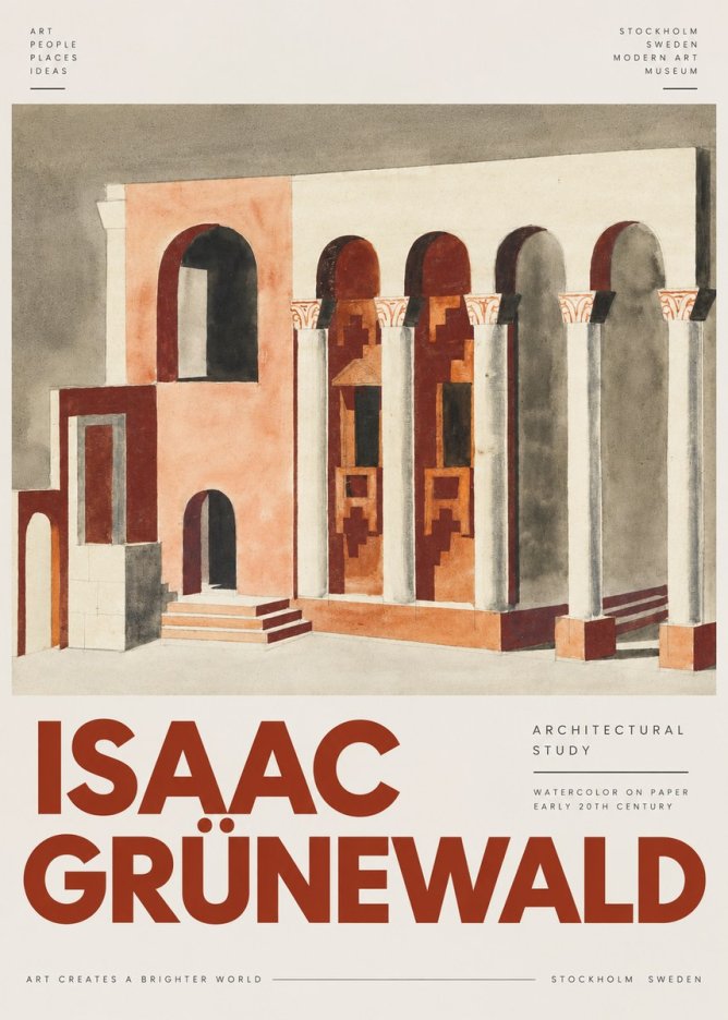 Isaac Grünewald Architectural Study I No4 - Poszter