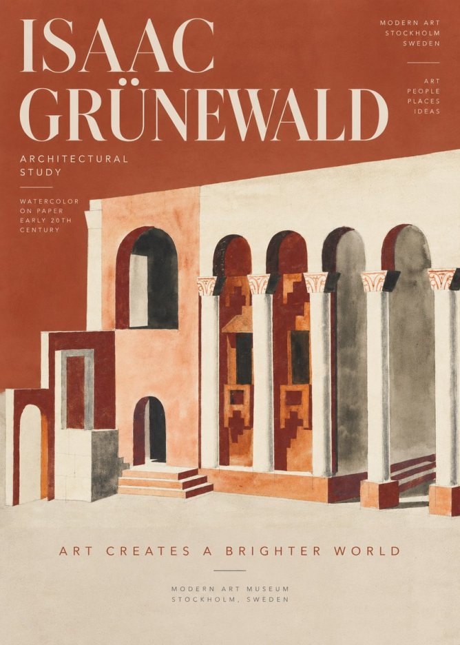 Isaac Grünewald Architectural Study I No5 - Poszter