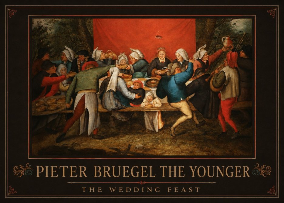 Pieter Bruegel The Wedding Feast No1 - Poszter