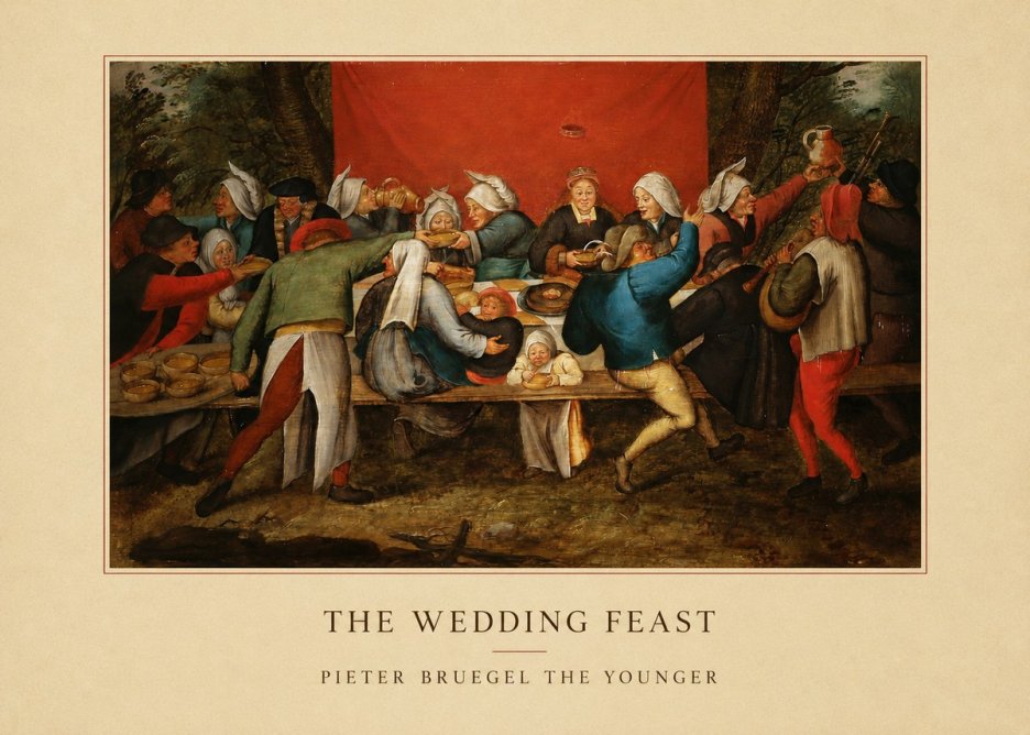 Pieter Bruegel The Wedding Feast No4 - Poszter