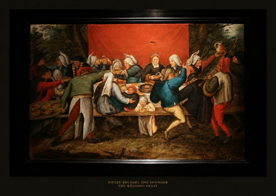 Pieter Bruegel The Wedding Feast No5 - Poszter